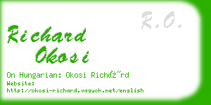 richard okosi business card